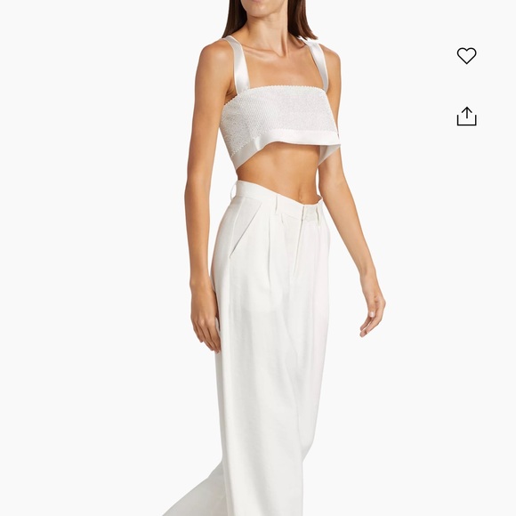 Nonchalant Label. Capri Sequin Crop Top. Size M - Picture 3 of 9